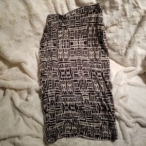 Matty M Pencil Skirt w/ Aztec Print